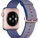 Curea iUni compatibila cu Apple Watch 1/2/3/4/5/6/7, 42mm, Nylon, Woven Strap, Electric Purple